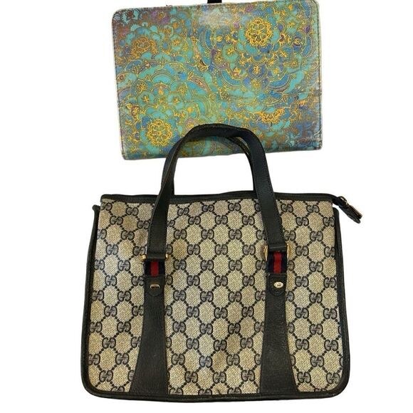 Gucci vintage small Gg canvas black tote - Picture 14 of 16